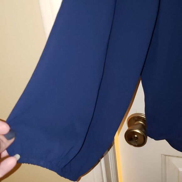 NWOT Women’s New York and Company Blue Blouse XXL - Picture 5 of 11